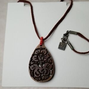Wood Floral Pendant